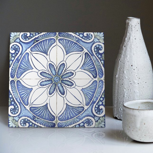 Azulejo Lisbon Patterned Talavera Ceramic Design Tile (Creator Uploaded)