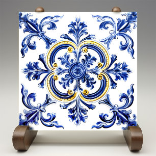 Azulejo Lisbon Patterned Talavera Ceramic Design Tile