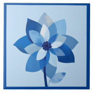 Azulejo Mediterranean Blue White Ceramic Tile