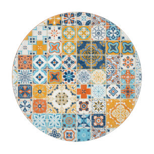 Azulejo Portuguese Tiles: Multicolor Vintage Cutting Board