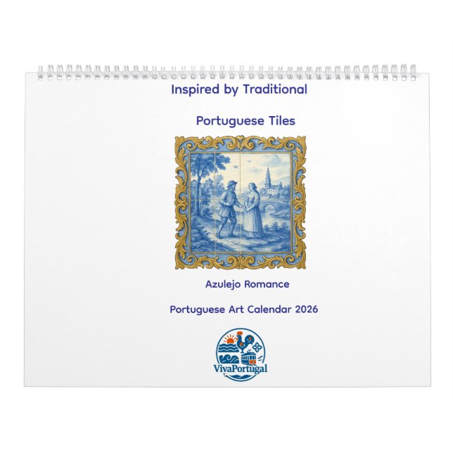 Azulejo Romance Portuguese Art Calendar 2026 (Cover)