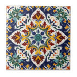 Azulejo Talavera blue Mediterranean wedding favour Ceramic Tile<br><div class="desc">Azulejo Talavera blue Portuguese Mediterranean ornate tile pattern wedding favours printed ceramic tiles wedding reception decor also a lovely keepsake gift for your guests</div>