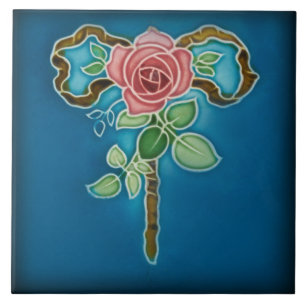 Azulejo Tile art nouveau style decorative fireplac