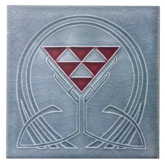 Azulejo Tile art nouveau style decorative fireplac (Front)