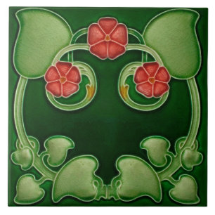 Azulejo Tile art nouveau style decorative fireplac