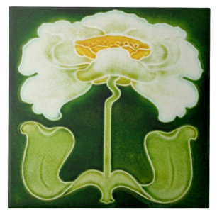 Azulejo Tile art nouveau style decorative fireplac