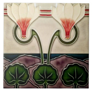 Azulejo Tile art nouveau style decorative fireplac