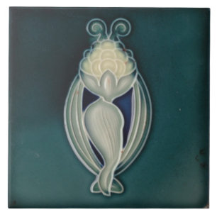 Azulejo Tile art nouveau style decorative fireplac