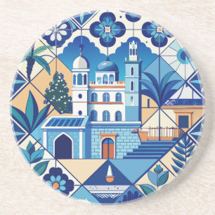 Azulejo Tiles Pattern Coaster