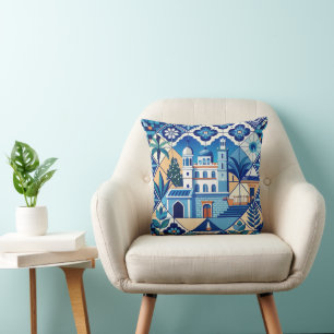 Azulejo Tiles Pattern Cushion