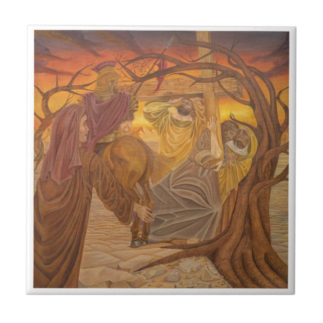 Azulejo - Via Crucis Ceramic Tile (Front)