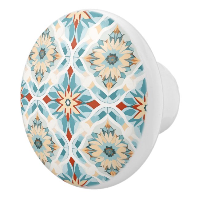 💙💛 Azulejos Algarve Star Ceramic Knob (Right)