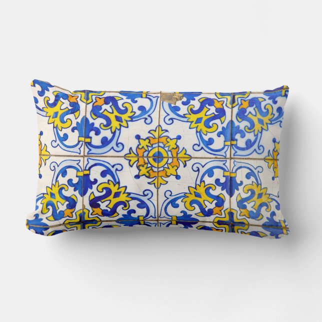 Azulejos Ceramic tiles Lumbar Cushion (Front)