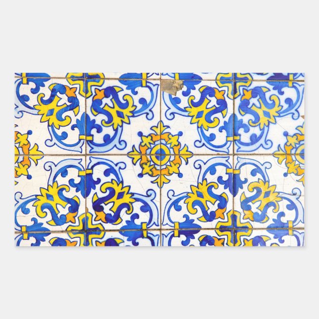 Azulejos Ceramic tiles Rectangular Sticker (Front)