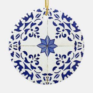 azulejos ceramic tree decoration