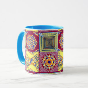 Azulejos Geometric Tiles with a CG twist Mug