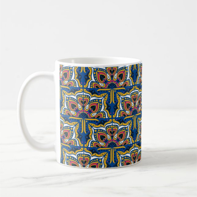 Azulejos portugal seamless pattern coffee mug (Left)