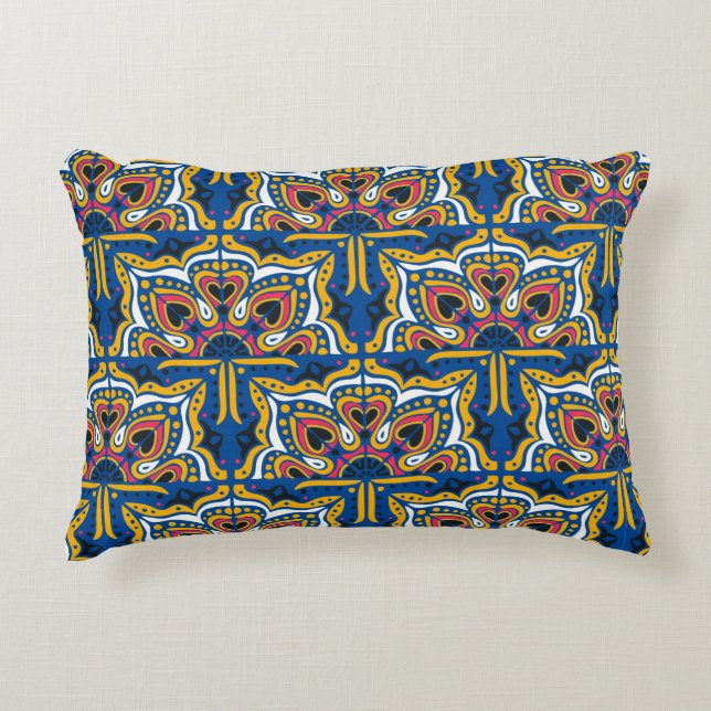 Azulejos portugal seamless pattern decorative cushion (Front)