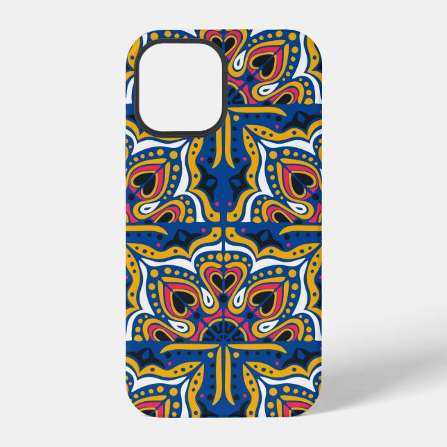 Azulejos portugal seamless pattern iPhone case (Back)