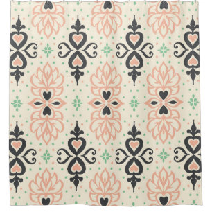 Azulejos portugal seamless pattern shower curtain
