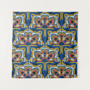 Azulejos portugal seamless pattern tapestry