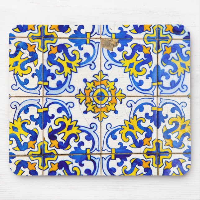 Azulejos Portuguese Ceramic Tiles Mouse Pad (Front)