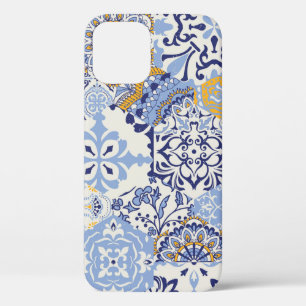 Azulejos tiles patchwork. Seamless colourful patch iPhone 12 Case