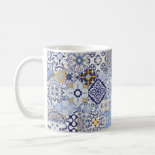 Azulejos tiles patchwork. Seamless colourful patch Coffee Mug