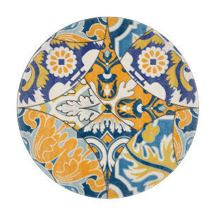 Azulejos Tiles Patchwork Vintage Wallpaper Cutting Board