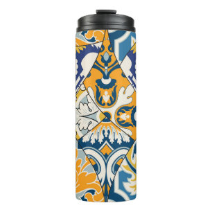 Azulejos Tiles Patchwork Vintage Wallpaper Thermal Tumbler