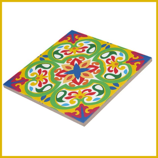 💛🧡💚 Azulejos, very decorative pattern,  Ceramic Tile (Creator Uploaded)