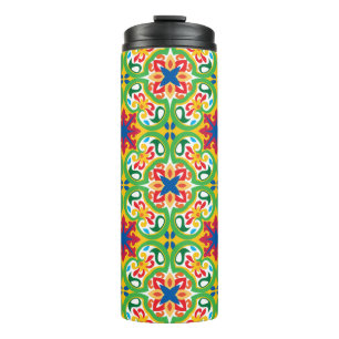 💛🧡💚 Azulejos, very decorative pattern, Thermal Tumbler