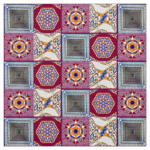Azulejos with a modern twist fabric