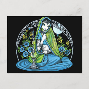 "Azura" Hindi Flower Hookah Princess Fae Postcard