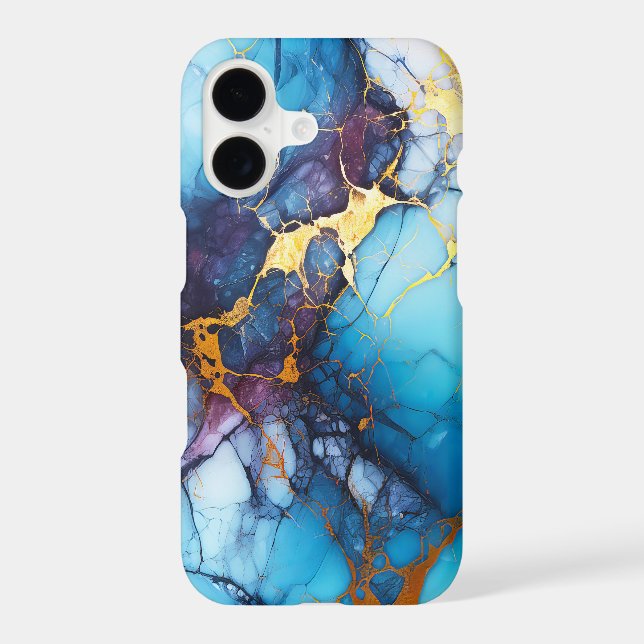 Azure & Amethyst Marble with Golden Veins (Back)