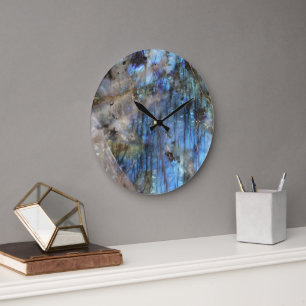 Azure and Iridescence Large Clock
