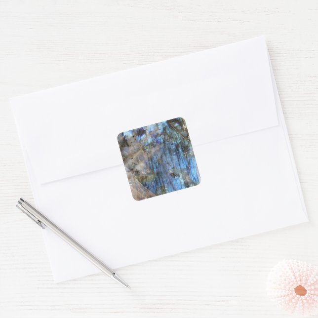Azure and Iridescence Square Sticker (Envelope)