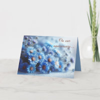 Azure Aster Flowers Collection - Anniversary Card