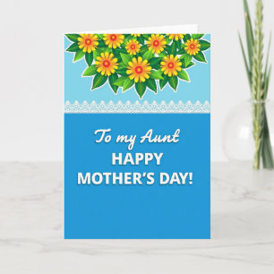 Azure Aunt Mothers Day Card