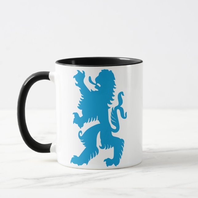 Azure Bavarian Lion Mug (Left)