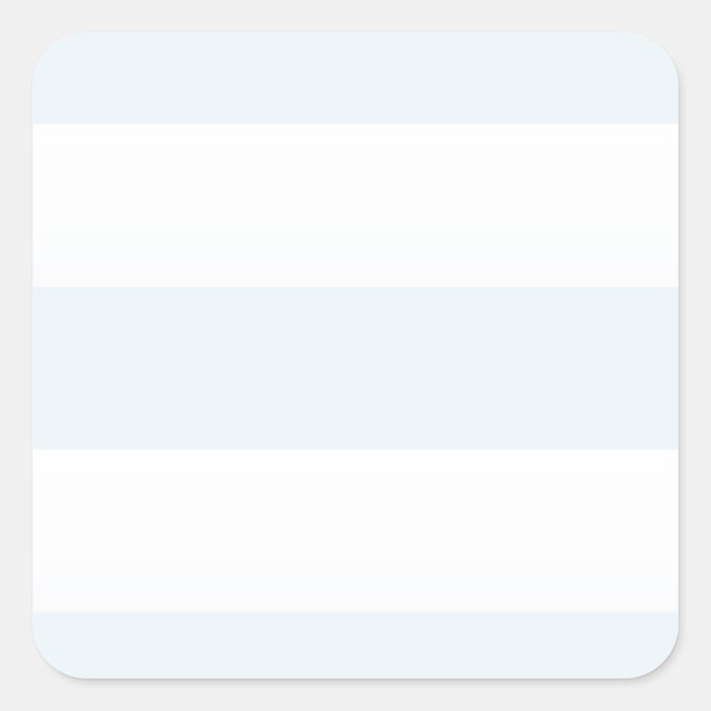 Azure Beach Stripe Square Sticker (Front)