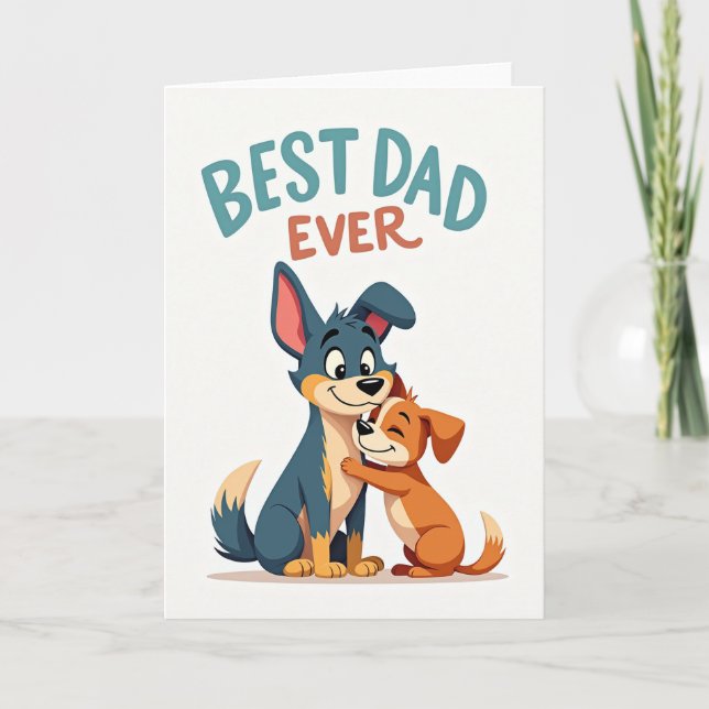 Azure Best Dad Ever Art Card (Front)
