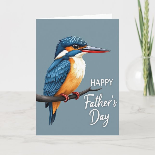 Azure Bird Fathers Day Card (Front)