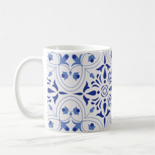 Azure Bloom Cross Coffee Mug