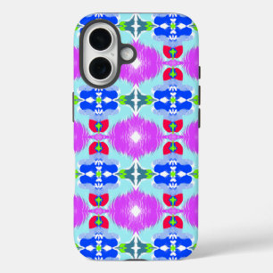 Azure Bloom Kaleidoscope iPhone 16 Case