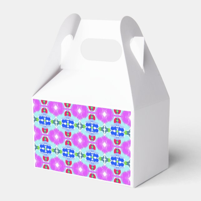 Azure Bloom Kaleidoscope Favour Box (Front Side)