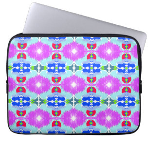 Azure Bloom Kaleidoscope Laptop Sleeve