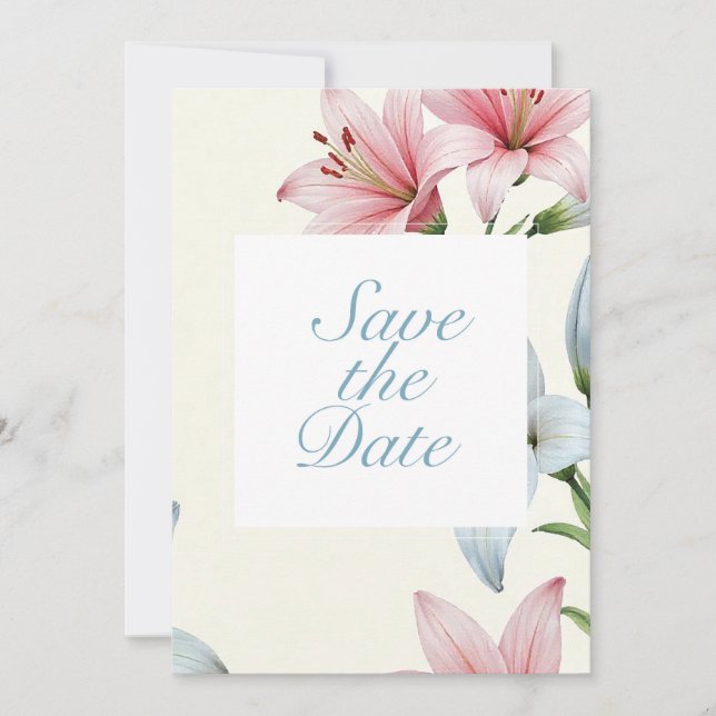 Azure Bloom V01 Invitation (Front)