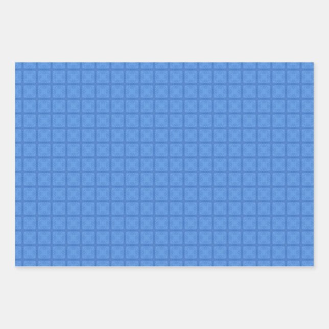 Azure blue beautiful geometric design decorative wrapping paper sheet (Front)