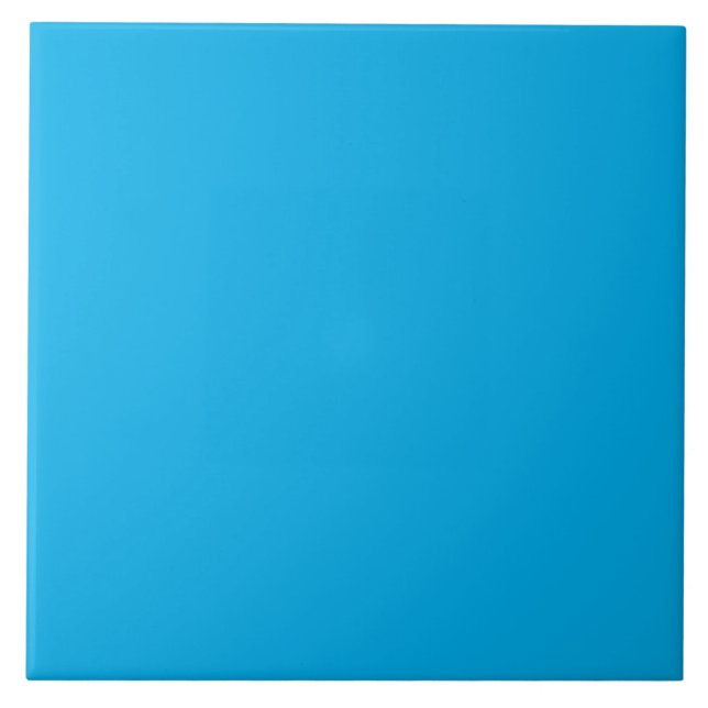 Azure Blue Ceramic Tile. Tile (Front)